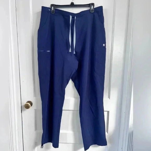 Figs Yola Skinny Scrub Pants in Navy - Picture 1 of 5